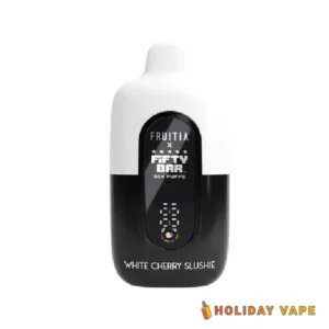White Cherry Slushy Fruitia X Fifty Bar V2 20K Puffs Disposable Vape