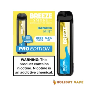 Banana Mint - Breeze Pro 2000 Puffs - 5% NIC - Disposable Vape
