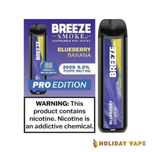 Blueberry Banana - Breeze Pro 2000 Puffs - 5% NIC - Disposable Vape