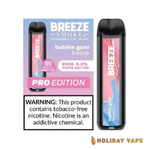 Bubble Gum Freeze - Breeze Pro 2000 Puffs - 5% NIC - Disposable Vape