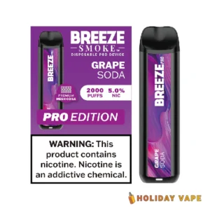Grape Soda - Breeze Pro 2000 Puffs - 5% NIC - Disposable Vape
