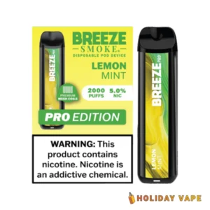 Lemon Mint - Breeze Pro 2000 Puffs - 5% NIC - Disposable Vape