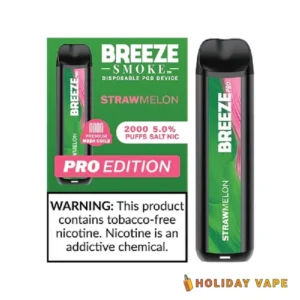 StrawMelon - Breeze Pro 2000 Puffs - 5% NIC - Disposable Vape