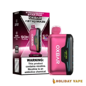 Strawberry Star Pop Oxbar Astro Maze 50K Disposable Vape